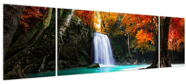 Obraz - Smaragdová laguna (170x50 cm)
