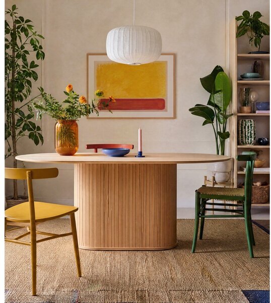 Jídelní stůl s deskou v dubovém dekoru 95x180 cm Nola – Unique Furniture