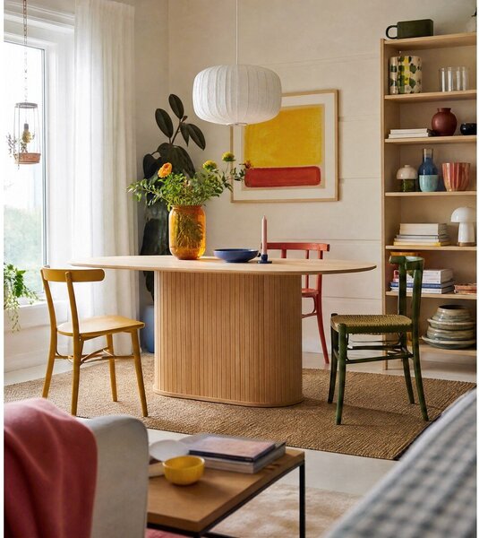 Jídelní stůl s deskou v dubovém dekoru 95x180 cm Nola – Unique Furniture
