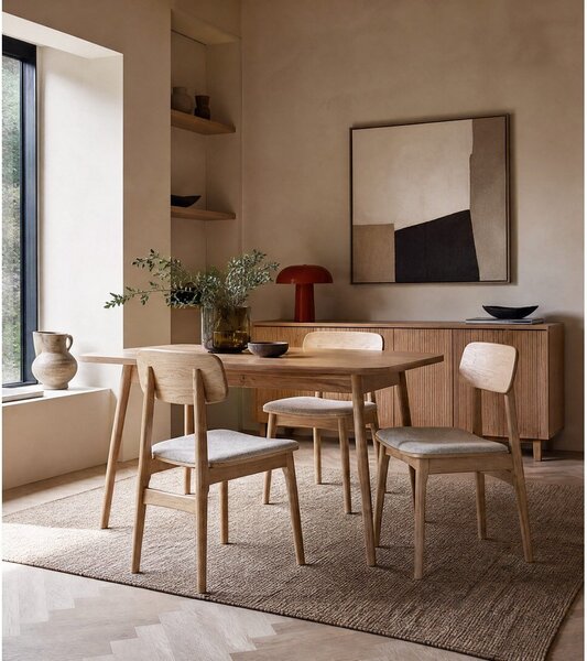 Jídelní židle v béžovo-přírodní barvě Livo – Unique Furniture