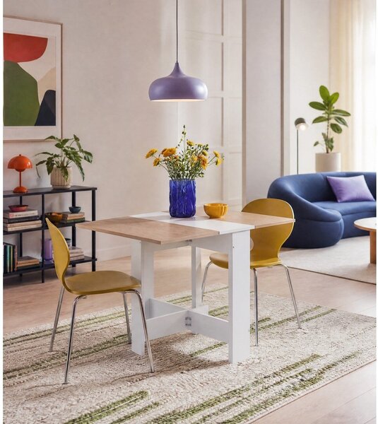 Rozkládací jídelní stůl s deskou v dekoru dubu 76x28 cm Papillon – TemaHome