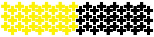 Samolepka na zeď KŘÍŽKY Barva: žlutá/černá
