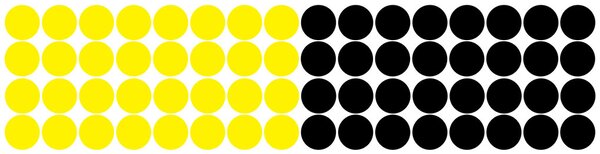 Samolepka na zeď PUNTÍKY Barva: žlutá/černá