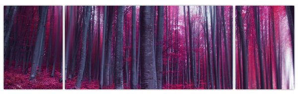 Obraz růžového lesa (170x50 cm)