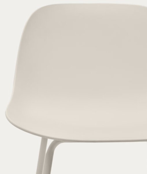 Kave Home Béžová plastová barová židle Altea 75 cm