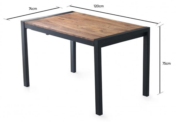 Hanah Home Jídelní rozkládací stůl Silva 120/187 cm borovice atlantská