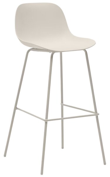 Kave Home Béžová plastová barová židle Altea 75 cm