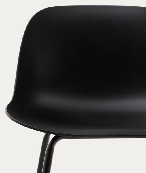 Černá plastová barová židle Kave Home Altea 75 cm