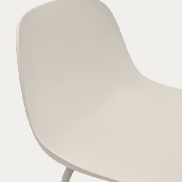 Kave Home Béžová plastová barová židle Altea 75 cm