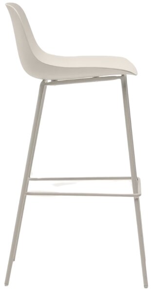 Kave Home Béžová plastová barová židle Altea 75 cm