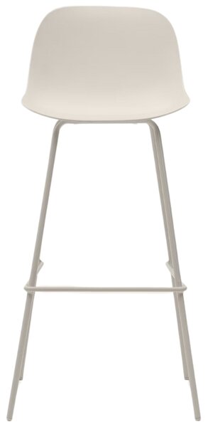 Kave Home Béžová plastová barová židle Altea 75 cm