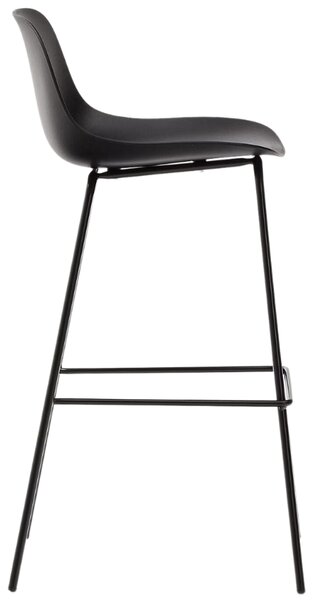 Černá plastová barová židle Kave Home Altea 75 cm