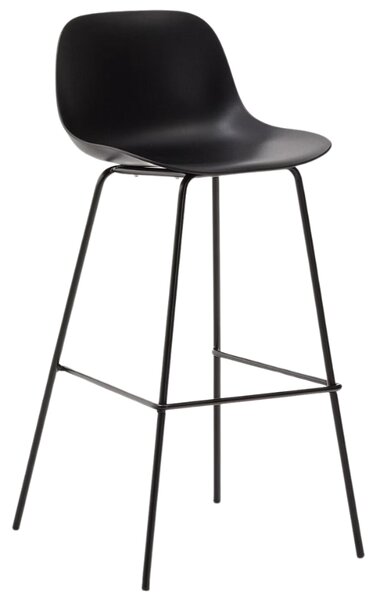 Černá plastová barová židle Kave Home Altea 75 cm