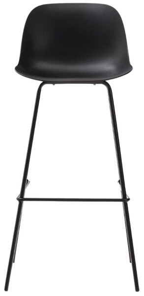 Černá plastová barová židle Kave Home Altea 75 cm