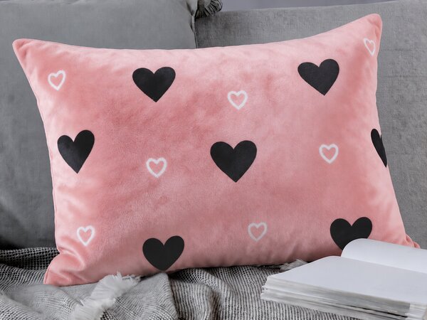 XPOSE® Mikroplyšový povlak na polštář LOVE 40x60 cm