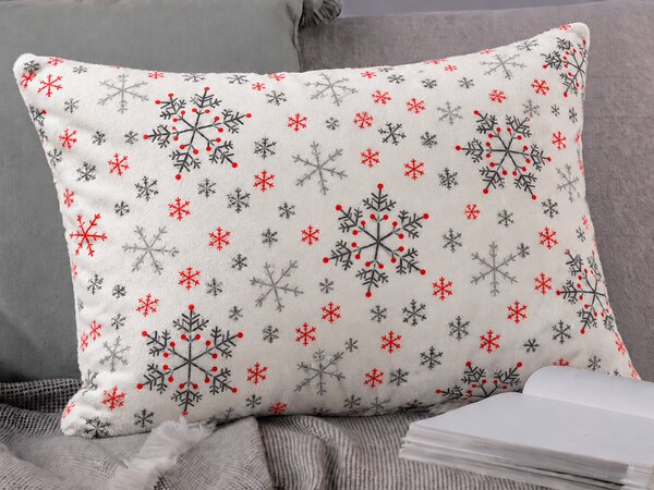 XPOSE® Mikroplyšový povlak na polštář SNOWFALL 40x60 cm