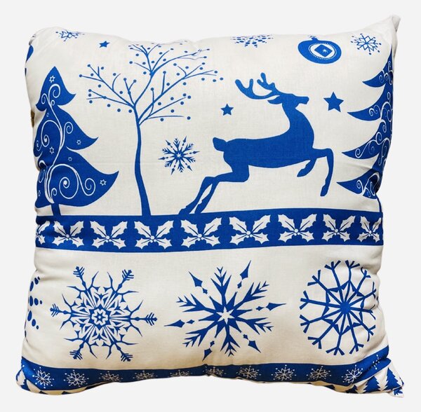 Polštář antialergický Christmas Modré 40x40cm TiaHome