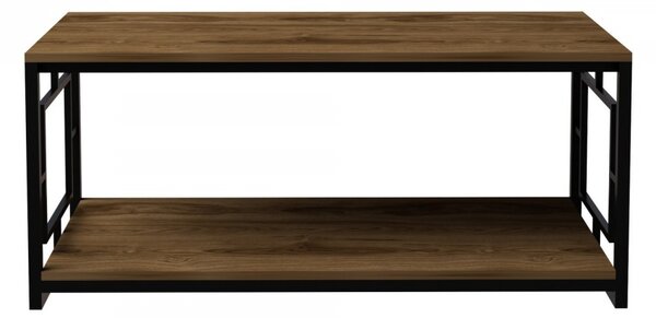 Hanah Home Konferenční stolek Kelvin 120 cm ořech/černý