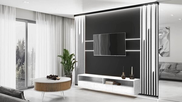 TP Living Konferenční stolek RONDA I dub / bílý
