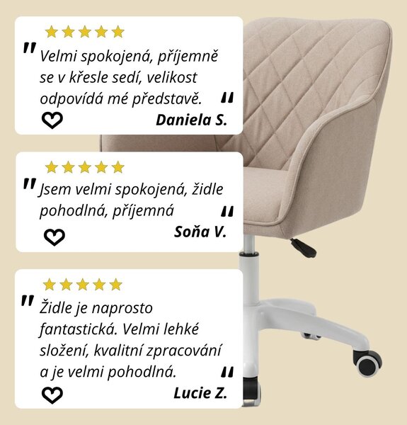 Vikio Pracovní křeslo lanýžová látka VKZ100L