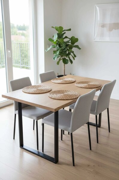Sada prostírání ILANA, 4-set, průměr 30 cm, vodní hyacint, natur
