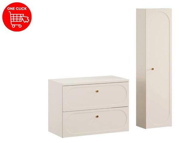 Comad Koupelnová sestava s deskou a skříňkami Donna 80 cm písková