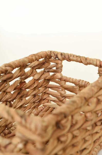Policový koš CESTERO, vodní hyacint, 29x19x15 cm, natur