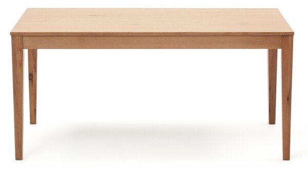 Rozkládací jídelní stůl s deskou v dubovém dekoru v přírodní barvě 80x160 cm Yain – Kave Home