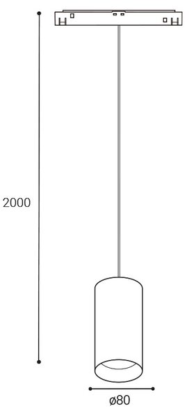 Led2 Lištové svítidlo MAG LUKY Z, černá barva DALI 20W pro 48V systém MAG Stmívání, řízení: DALI, Chromatičnost: 3000K