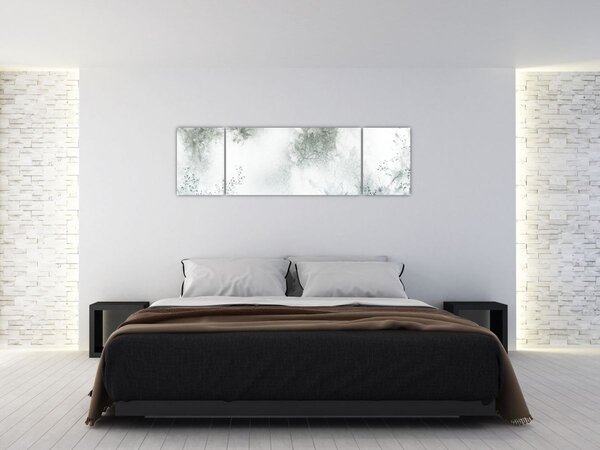 Obraz abstrakce listů (170x50 cm)
