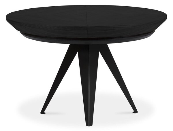 Kulatý rozkládací jídelní stůl s přídavnou deskou s černou deskou ø 120 cm Magnus – Windsor & Co Sofas