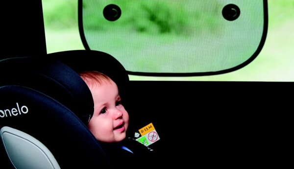 Lionelo - Sluneční clona s přísavkou SUNSHADE 2 ks Black