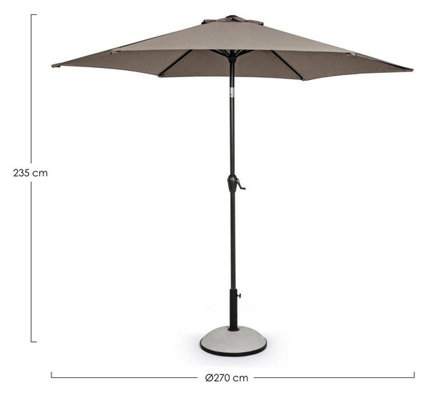 Taupe slunečník ø 270 cm Kalife – Bizzotto