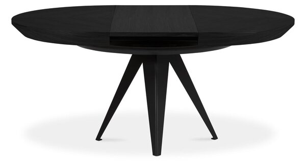 Kulatý rozkládací jídelní stůl s přídavnou deskou s černou deskou ø 120 cm Magnus – Windsor & Co Sofas