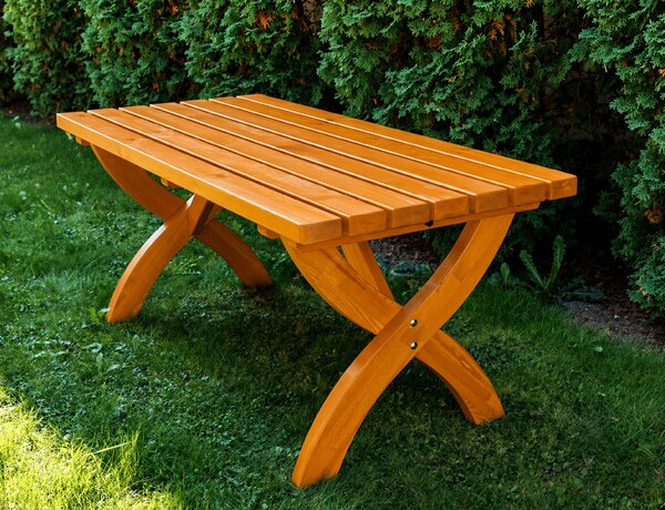 Pivní set ALPIN 180x80cm - masiv smrk - stůl + lavice s opěrkou