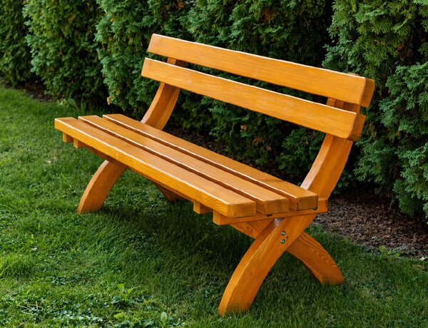Pivní set ALPIN 180x80cm - masiv smrk - stůl + lavice s opěrkou