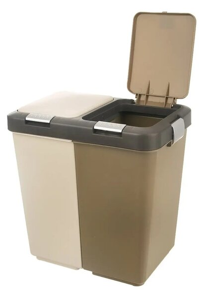 Plastový odpadkový koš na tříděný odpad 20 l Duo Dust – Orion