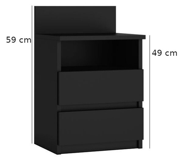 Noční stolek M1 černý