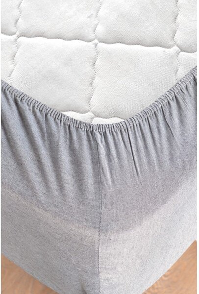 Černo-šedé bavlněné povlečení na jednolůžko/prodloužené s prostěradlem 160x220 cm – Mila Home