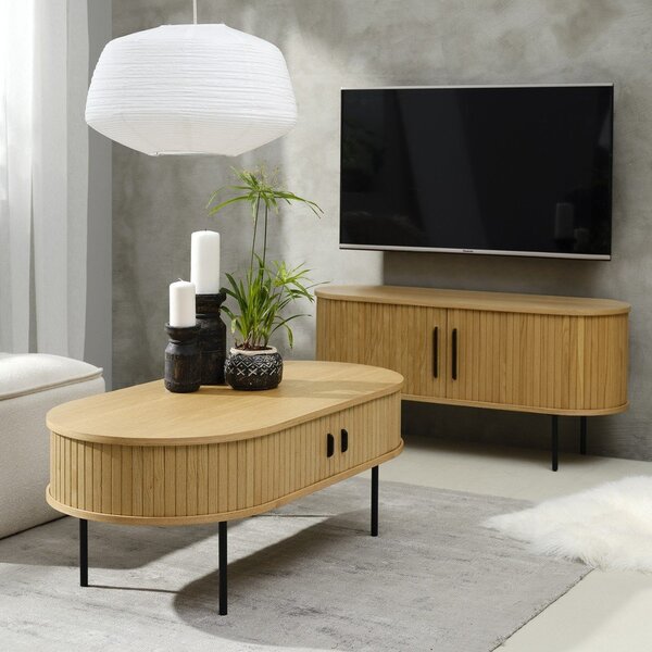 Konferenční stolek v dekoru dubu v přírodní barvě 60x120 cm Nola – Unique Furniture
