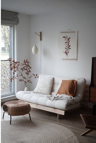 Bílá rozkládací pohovka 140 cm Roots – Karup Design