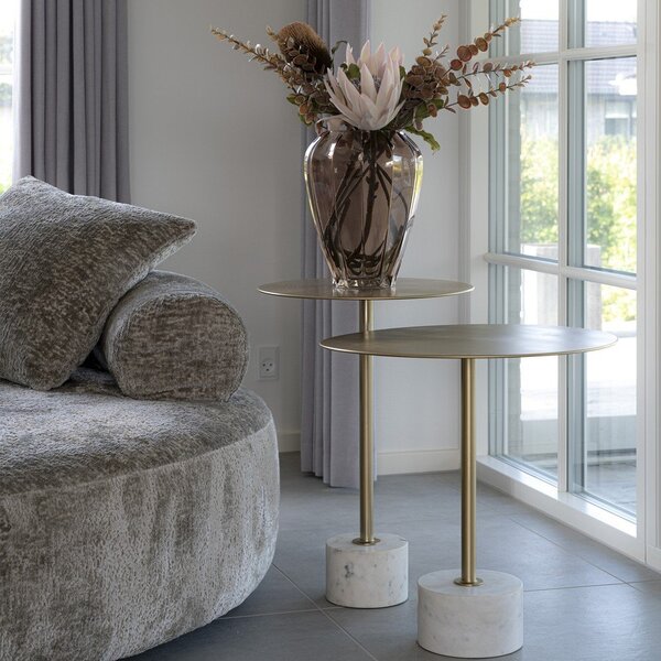 Kovový kulatý odkládací stolek ø 51 cm Lecco – House Nordic