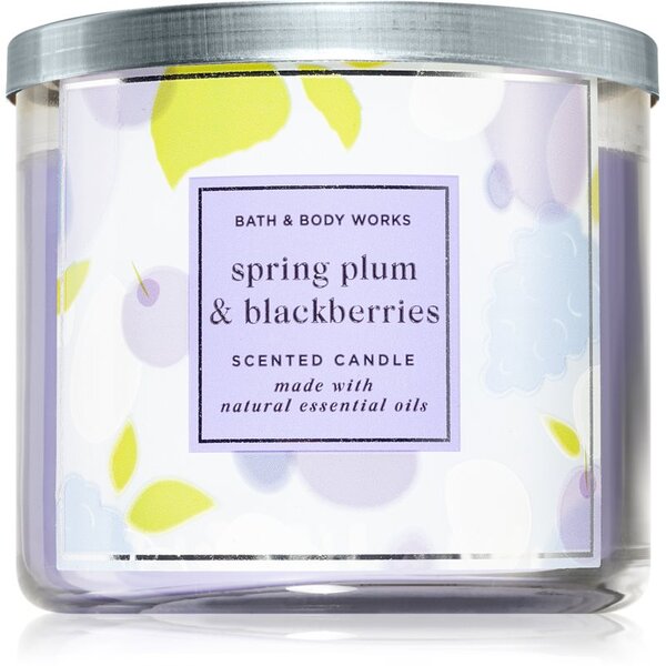 Bath & Body Works Spring Plum and Blackberries vonná svíčka 411 g