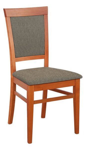 Stima Dřevěná jídelní židle MANTA | Odstín: třešeň,Sedák: carabu beige 66