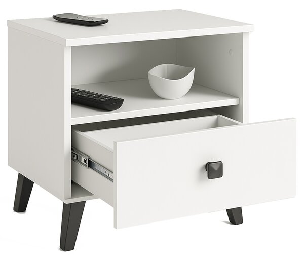 Ak furniture Noční stolek MOBI K-01 bílý/černý