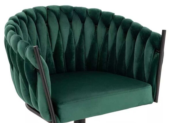 LuxuryForm DESIGN Židle NORDEN VELUR na černém kříži - zelená