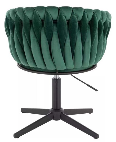 LuxuryForm DESIGN Židle NORDEN VELUR na černém kříži - zelená