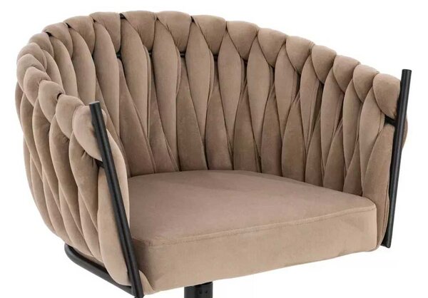 LuxuryForm DESIGN Židle NORDEN VELUR na černém kříži - latte