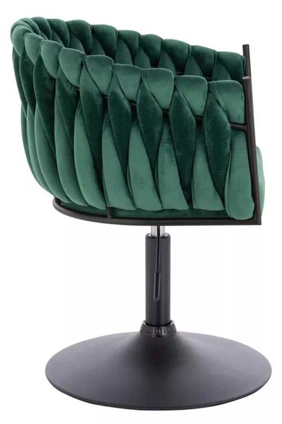 LuxuryForm DESIGN Židle NORDEN VELUR na černém talíři - zelená