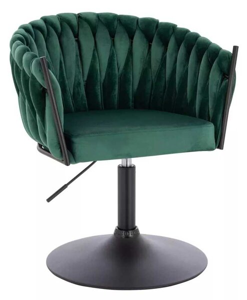 LuxuryForm DESIGN Židle NORDEN VELUR na černém talíři - zelená